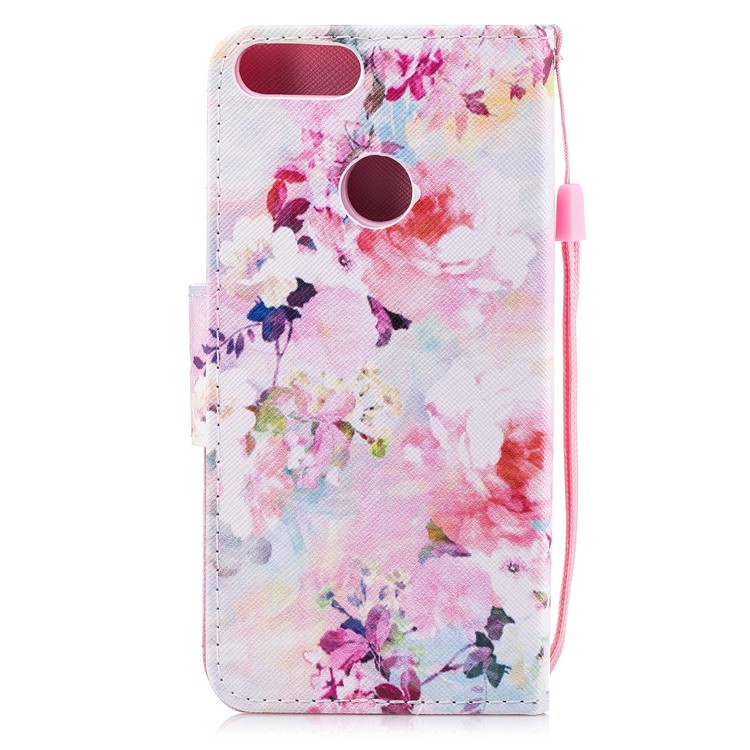 Portefeuille Portefeuille Portefeuille Cas De Protection Pour Huawei P Smart / Profiter 7s - Fleurs Vives-2