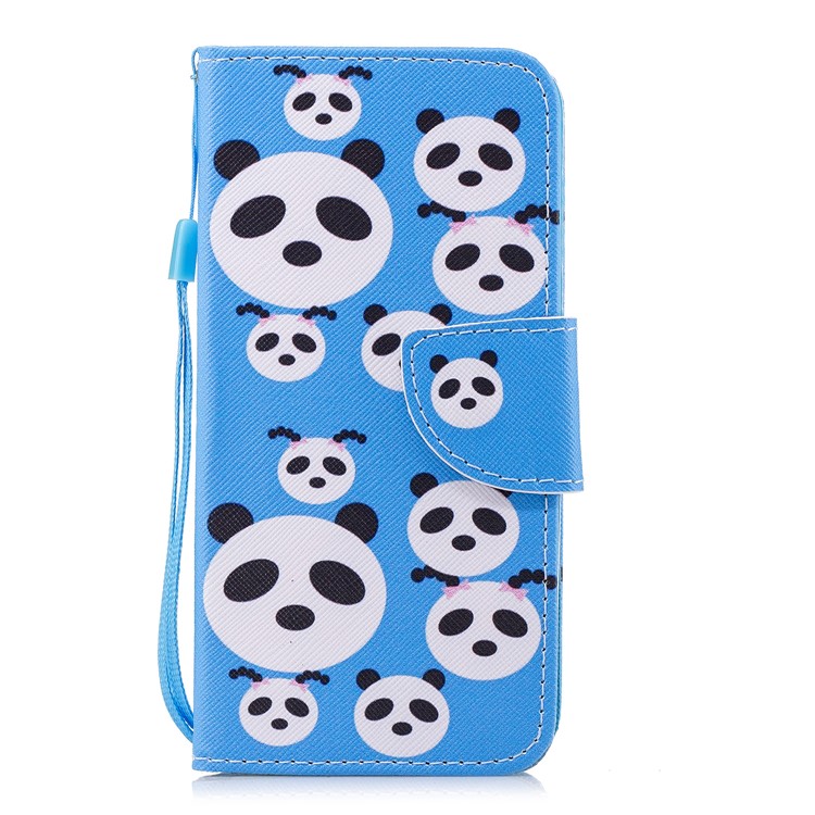 Pattern Printing Wallet Leather Cell Phone Case for Huawei Y6 Pro (2017) / Enjoy 7 / P9 lite mini - Panda Pattern-1