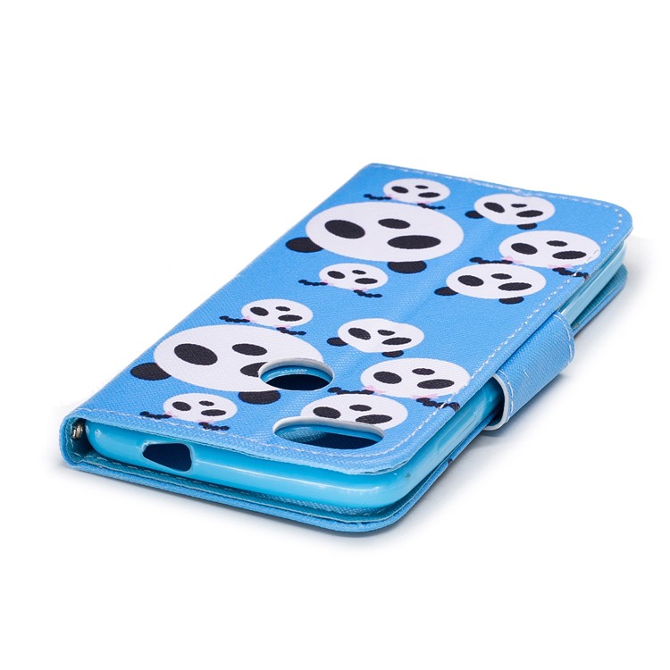Pattern Printing Wallet Leather Cell Phone Case for Huawei Y6 Pro (2017) / Enjoy 7 / P9 lite mini - Panda Pattern-5