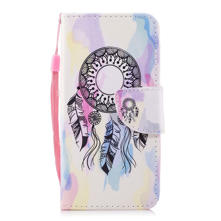 Pattern Printing Leather Wallet Case Accessory for Huawei Y6 Pro (2017) / Enjoy 7 / P9 lite mini - Dream Catcher-1