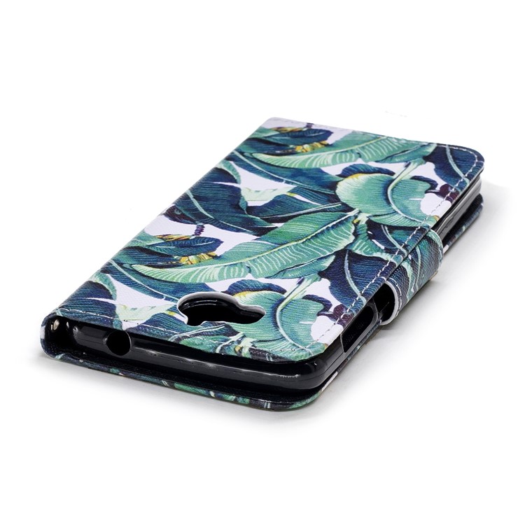 Pattern Printing PU Leather Magnetic Wallet Stand Protective Cover for Huawei Y6 (2017)/Y5 (2017) - Banana Tree-5