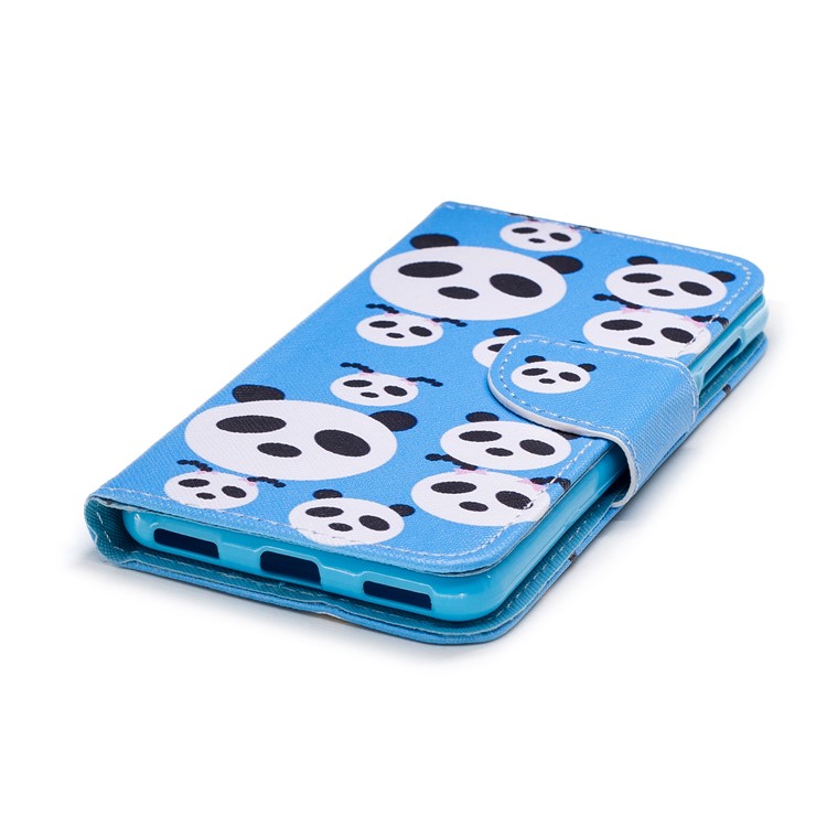 Pattern Printing PU Leather Magnetic Wallet Stand Protective Mobile Phone Shell for Huawei Y6 (2017)/Y5 (2017) - Pandas-4
