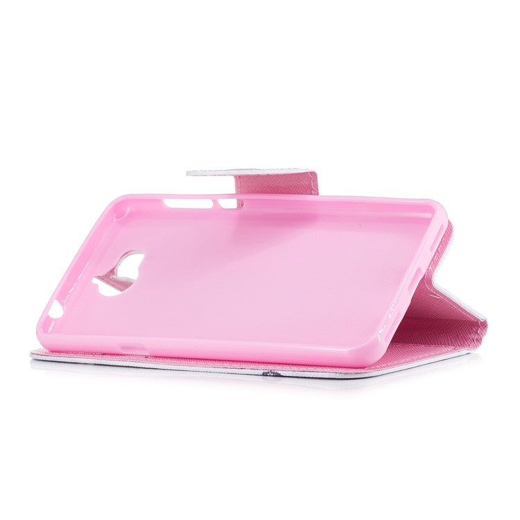 Pattern Printing PU Leather Magnetic Wallet Stand Protective Cell Phone Cover for Huawei Y6 (2017)/Y5 (2017) - Cat-6