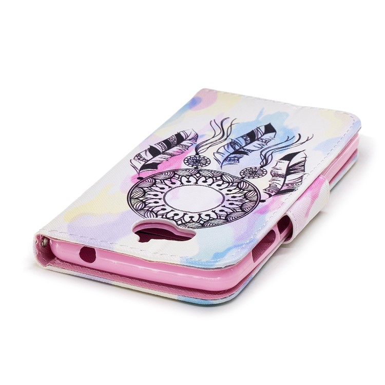Pattern Printing PU Leather Magnetic Wallet Stand Protective Phone Shell for Huawei Y6 (2017)/Y5 (2017) - Dream Catcher-5