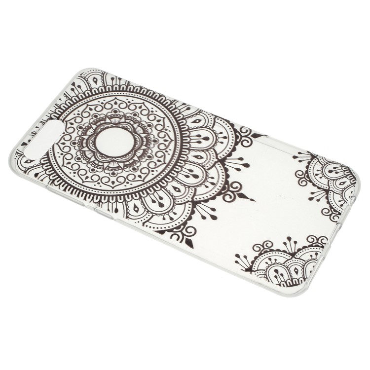 Patterned TPU Soft Back Cover for Huawei Honor V10/View 10 - Black Flower-2