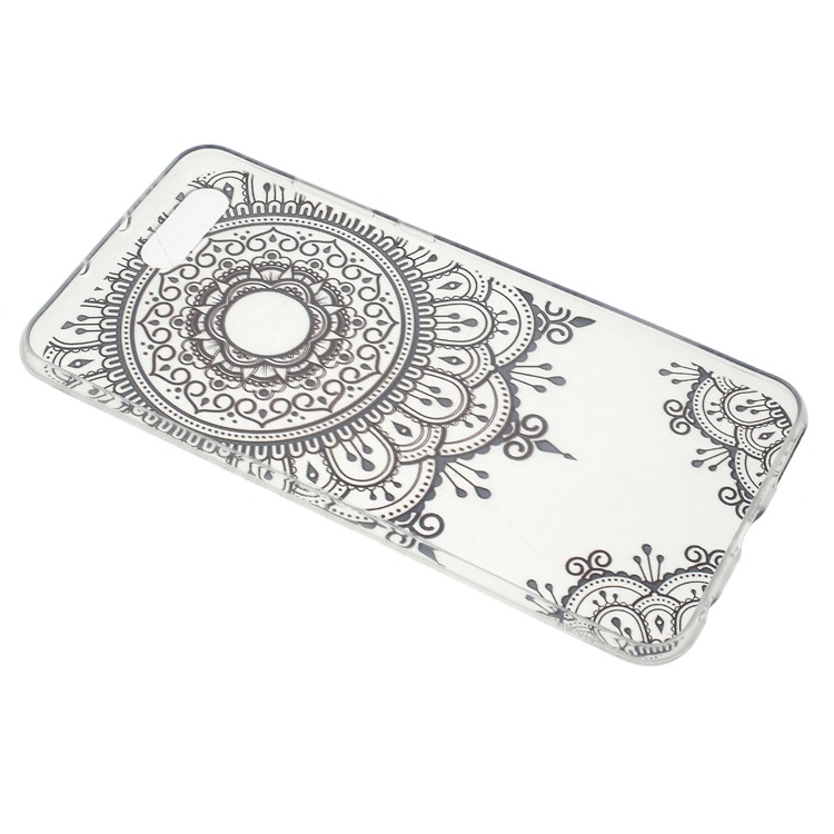 Patterned TPU Soft Back Cover for Huawei Honor V10/View 10 - Black Flower-3