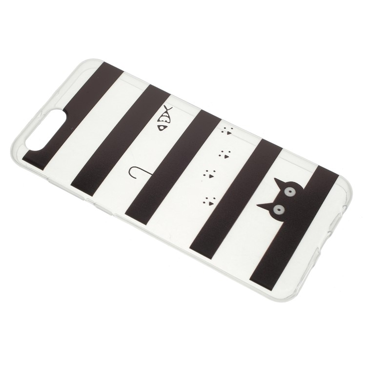 Patterned TPU Soft Back Shell for Huawei Honor V10/View 10 - Cat and Stripes-2