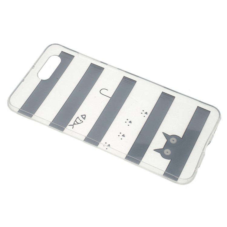 Patterned TPU Soft Back Shell for Huawei Honor V10/View 10 - Cat and Stripes-3