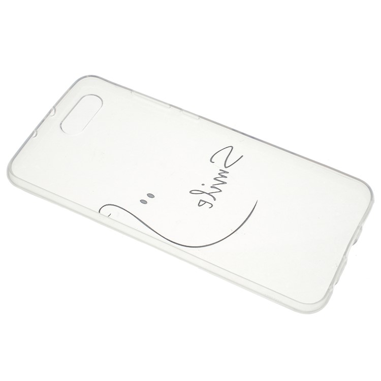 Patterned TPU Soft Back Casing for Huawei Honor V10/View 10 - Smile-3