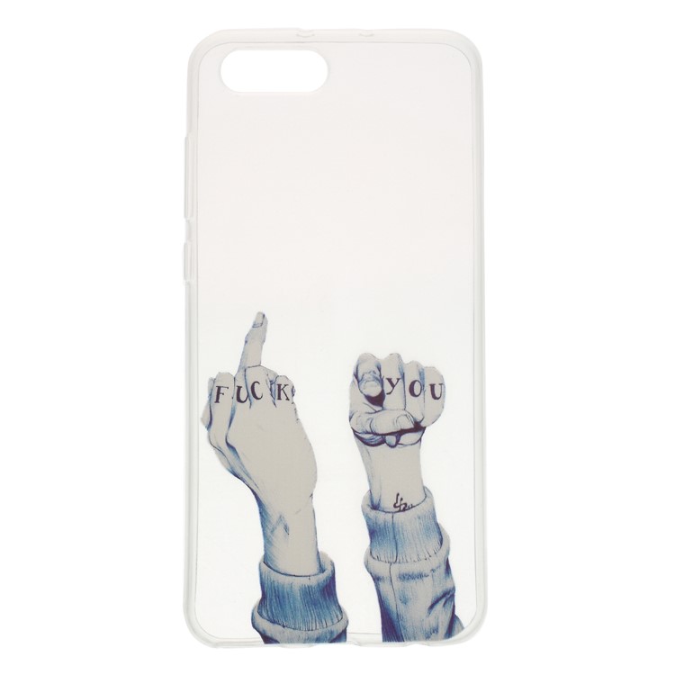 Patterned TPU Soft Mobile Phone Case for Huawei Honor V10/View 10 - Fist-1