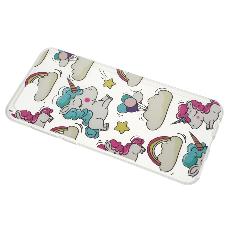 Patterned TPU Soft Cell Phone Case for Huawei Honor V10/View 10 - Shy Unicorn-2