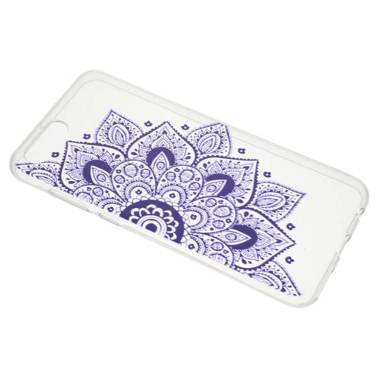 Patterned TPU Soft Cell Phone Cover for Huawei Honor V10/View 10 - Half Flower-2