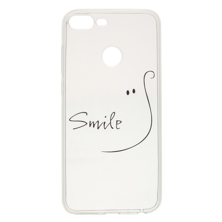 Pattern Printing Soft TPU Back Phone Cover for Huawei Honor 9 Lite / 9 Youth Edition - Smile-1