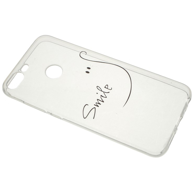Pattern Printing Soft TPU Back Phone Cover for Huawei Honor 9 Lite / 9 Youth Edition - Smile-2