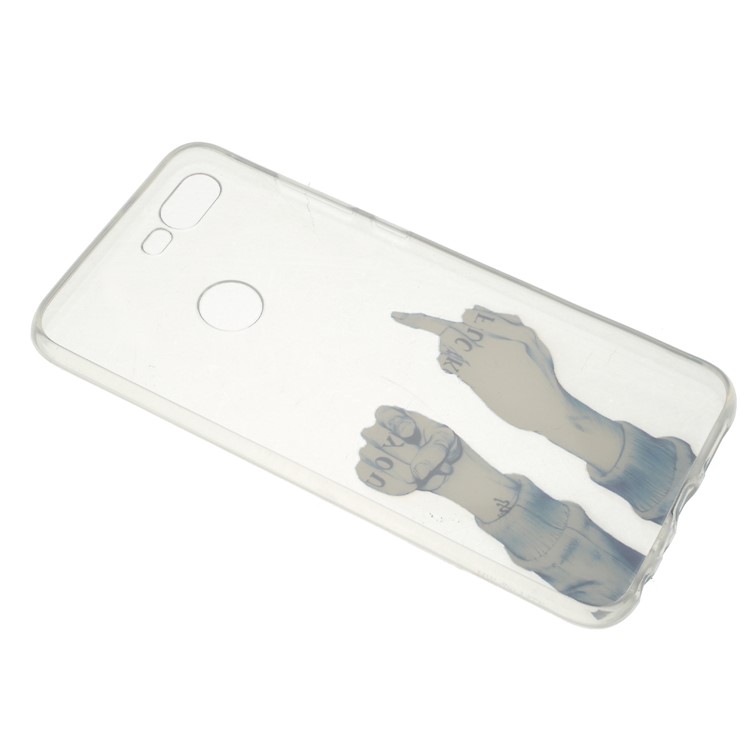 Pattern Printing Soft TPU Back Phone Shell for Huawei Honor 9 Lite / 9 Youth Edition - Hand Gesture-3