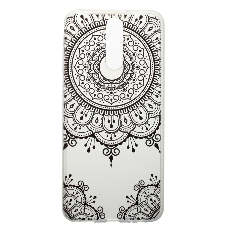 Pattern Printing Soft TPU Mobile Phone Case for Huawei Mate 10 Lite / nova 2i / Maimang 6 / Honor 9i (India) - Lace Flower-1