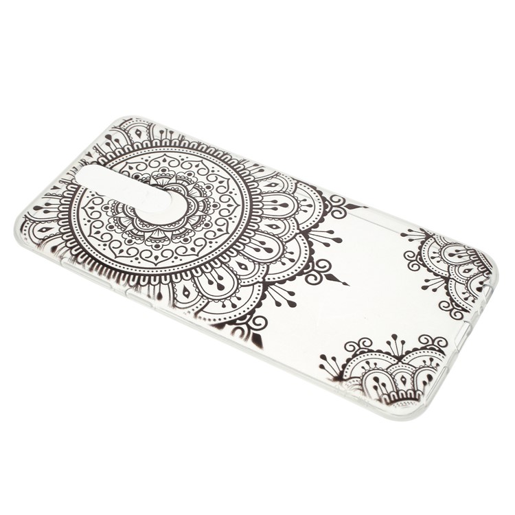 Pattern Printing Soft TPU Mobile Phone Case for Huawei Mate 10 Lite / nova 2i / Maimang 6 / Honor 9i (India) - Lace Flower-2