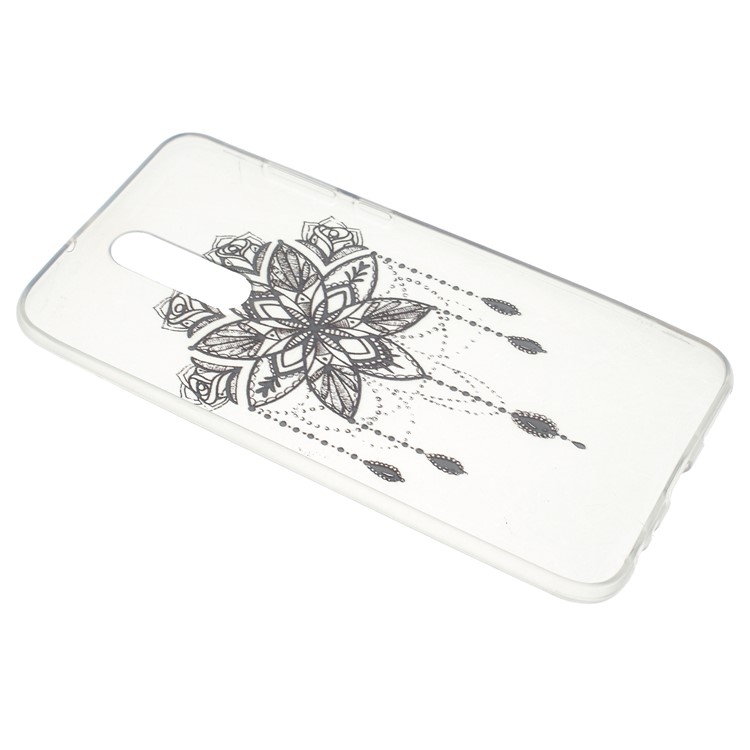 Pattern Printing Soft TPU Cell Phone Cover for Huawei Mate 10 Lite / nova 2i / Maimang 6 / Honor 9i (India) - Black Flower-3