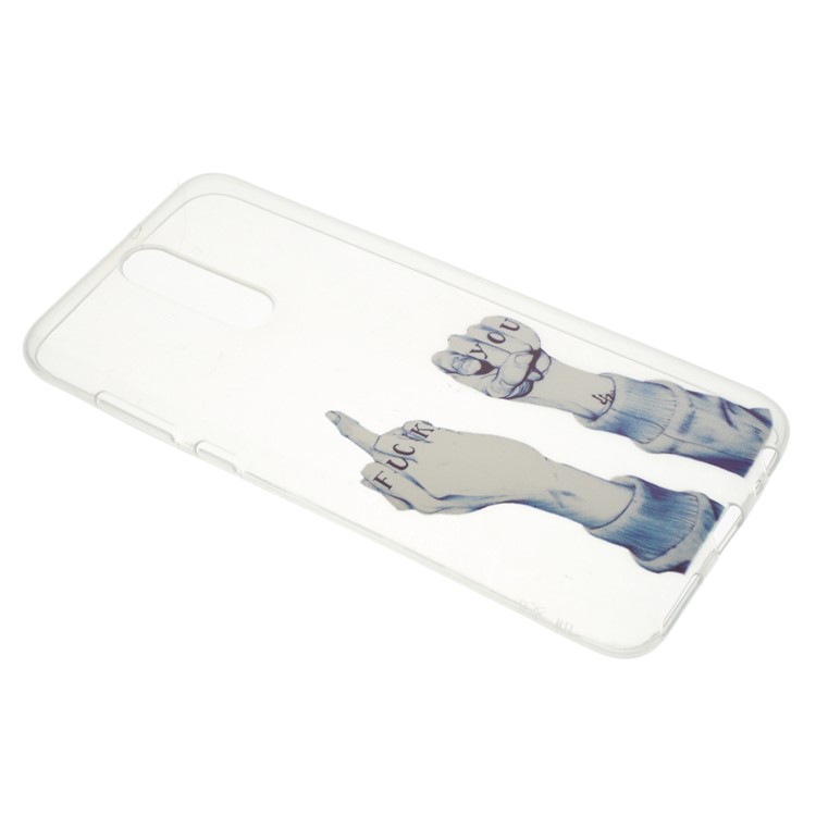 Pattern Printing Flexible TPU Cell Phone Cover Shell for Huawei Mate 10 Lite / nova 2i / Maimang 6 / Honor 9i (India)e - Hand Gesture-2