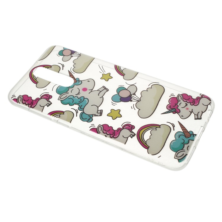 Pattern Printing Soft TPU Case Accessories Mobile for Huawei Mate 10 Lite / nova 2i / Maimang 6 / Honor 9i (India) - Cloud and Unicorns-2