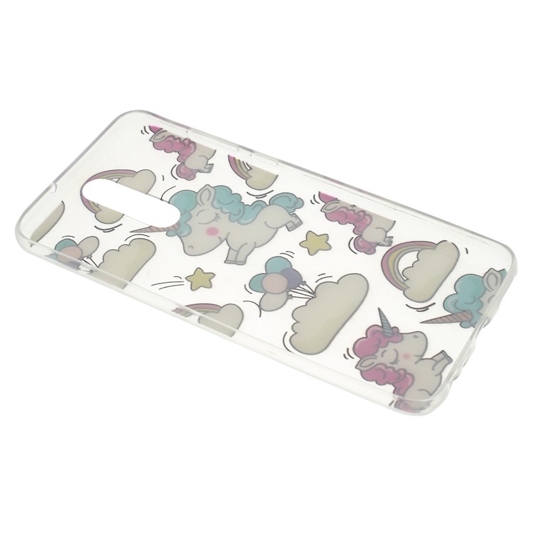 Pattern Printing Soft TPU Case Accessories Mobile for Huawei Mate 10 Lite / nova 2i / Maimang 6 / Honor 9i (India) - Cloud and Unicorns-3