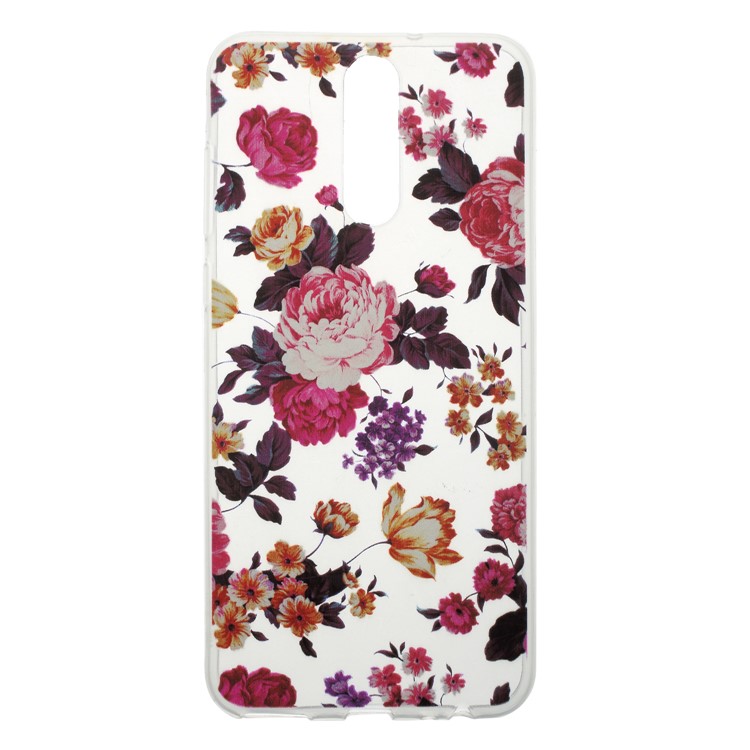 Pattern Printing Soft TPU Cove Case for Huawei Mate 10 Lite / nova 2i / Maimang 6 / Honor 9i (India) - Blooming Flowers-1