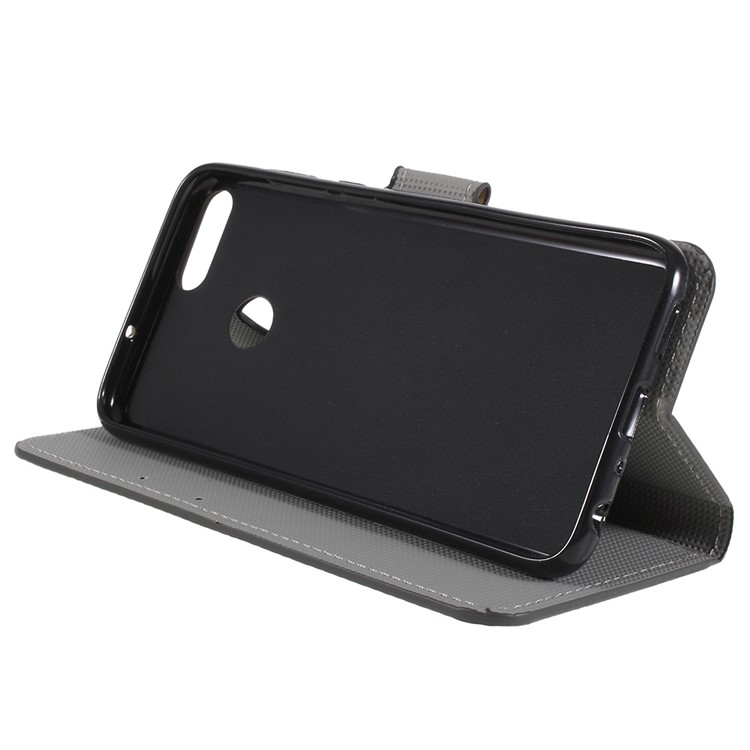 Pattern Printing Stand Leather Wallet Mobile Case for Huawei P Smart / Enjoy 7S - Anchor Pattern-4