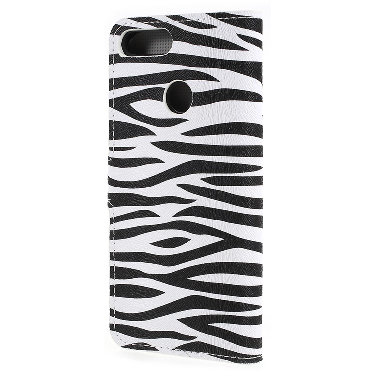 Pattern Printing PU Leather Wallet Mobile Casing for Huawei P Smart / Enjoy 7S - Zebra Stripes-3