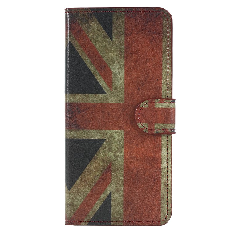 For Huawei P Smart / Enjoy 7S Pattern Printing Stand Wallet Leather Cell Phone Shell - Retro UK Flag-1