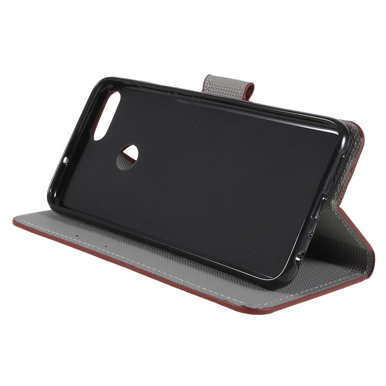 For Huawei P Smart / Enjoy 7S Pattern Printing Leather Card Holder Stand Case Shell - Vintage US Flag-4
