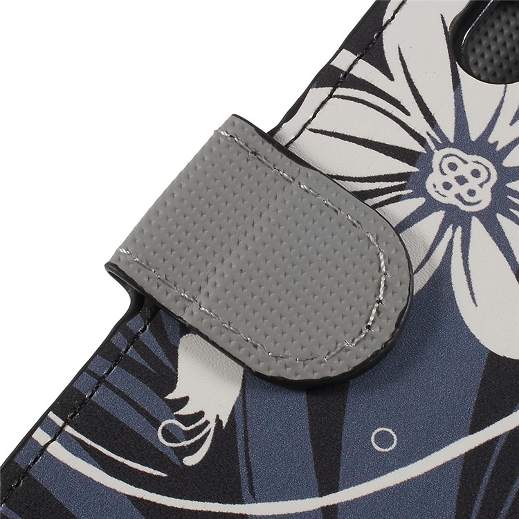 Pattern Printing PU Leather Wallet Stand Case for Huawei P20 - Elegant Flowers-10