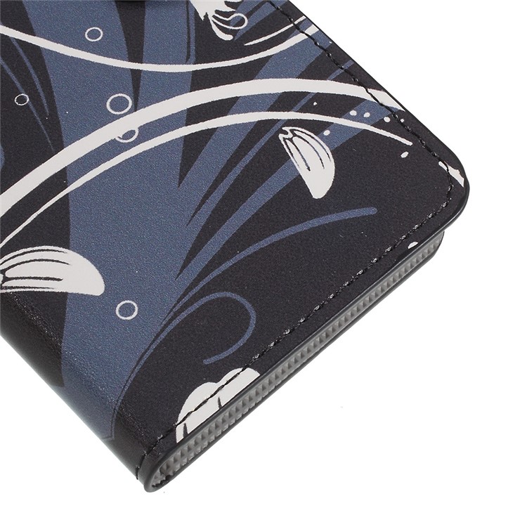 Pattern Printing PU Leather Wallet Stand Case for Huawei P20 - Elegant Flowers-7
