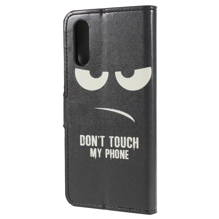 Pattern Printing PU Leather Stand Shell with Wallet for Huawei P20 - Do Not Touch My Phone-3