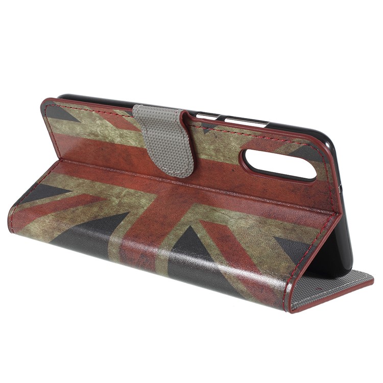 Pattern Printing Wallet Leather Stand Mobile Phone Shell for Huawei P20 - Retro UK Flag-5