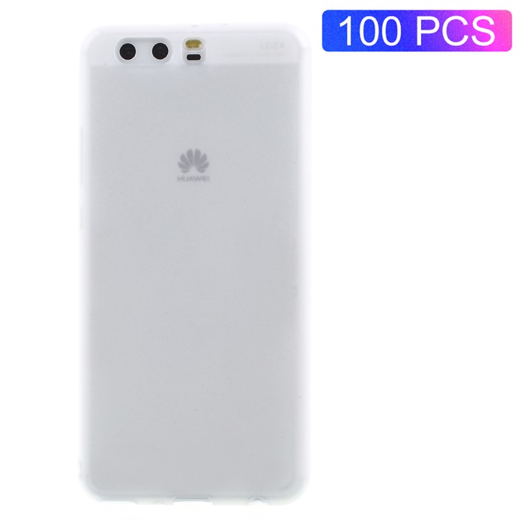 100Pcs/Set Matte Anti-fingerprint TPU Phone Shell for Huawei P10 - Transparent-1