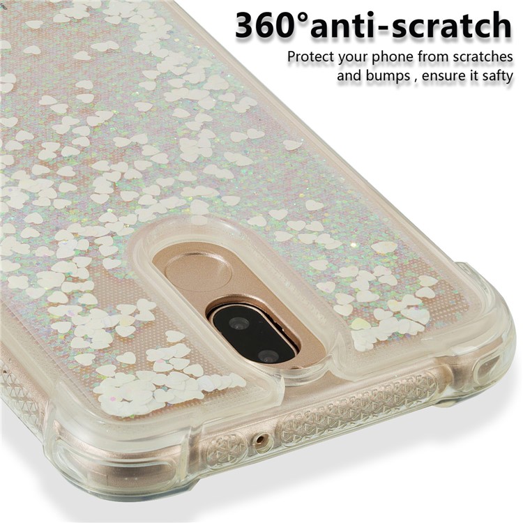 Floating Glitter Powder Sequins TPU Shockproof Case for Huawei Mate 10 Lite / nova 2i / Maimang 6 / Honor 9i (India) - Pink-3