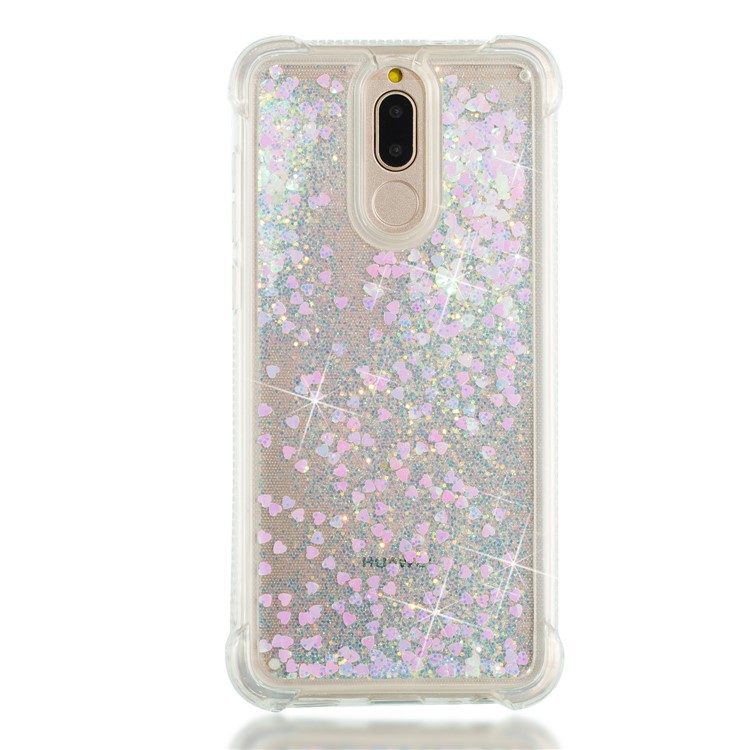 Floating Glitter Powder Sequins TPU Shockproof Case for Huawei Mate 10 Lite / nova 2i / Maimang 6 / Honor 9i (India) - Pink-4