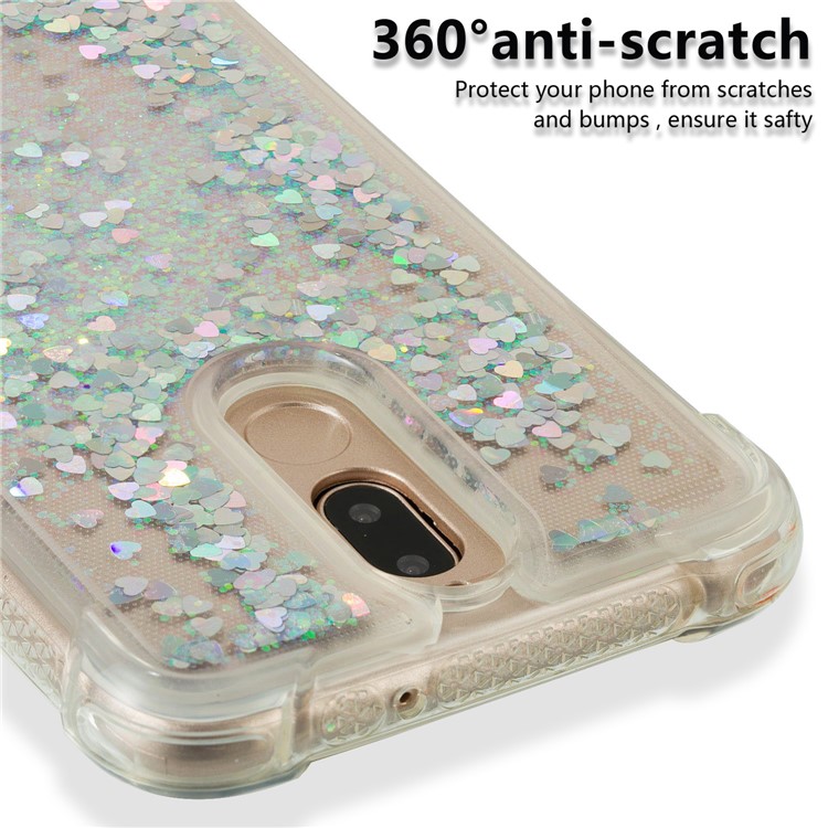 Floating Glitter Powder Sequins TPU Shockproof Phone Case for Huawei Mate 10 Lite / nova 2i - Silver-3