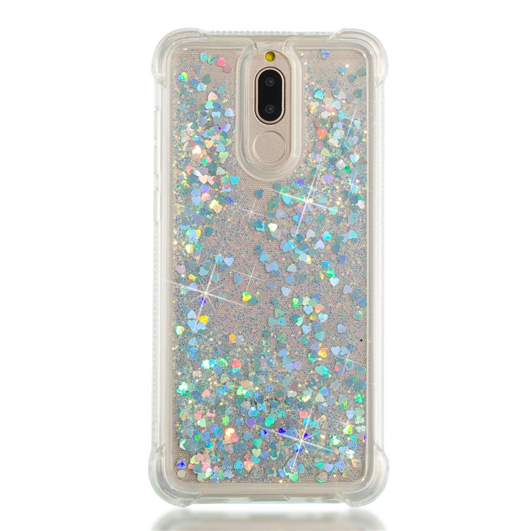 Floating Glitter Powder Sequins TPU Shockproof Phone Case for Huawei Mate 10 Lite / nova 2i - Silver-4
