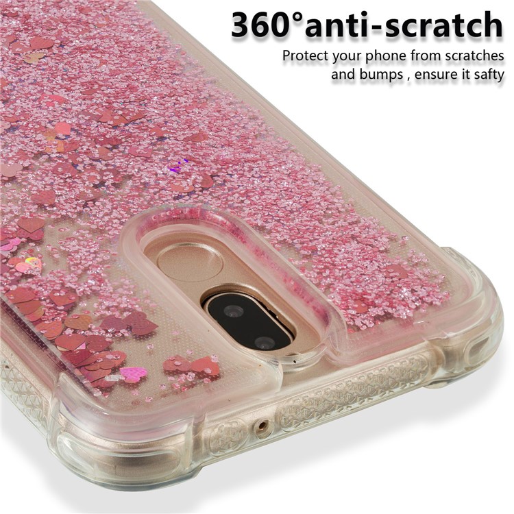 Floating Glitter Powder Sequins TPU Shockproof Mobile Shell for Huawei Mate 10 Lite / nova 2i - Rose Gold-3