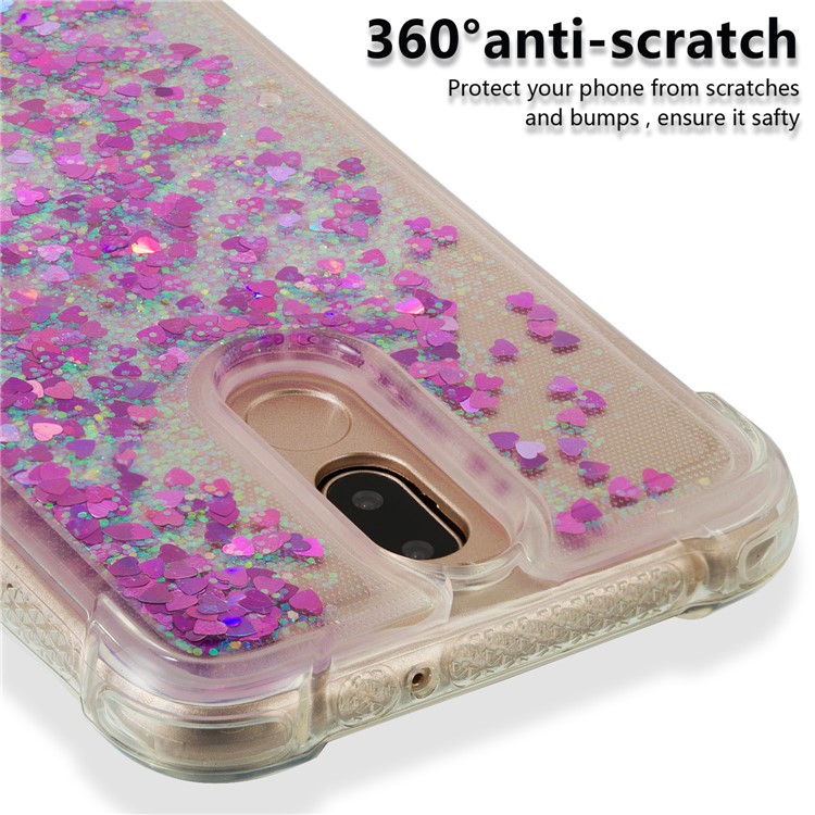 Floating Glitter Powder Sequins TPU Shockproof Gel Cover for Huawei Mate 10 Lite / Honor 9i (India) - Rose-3
