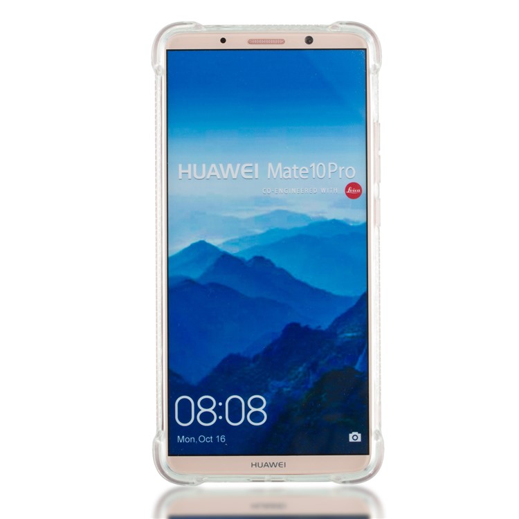 For Huawei Mate 10 Pro Moving Glitter Powder Sequins TPU Shockproof Case - Silver-8