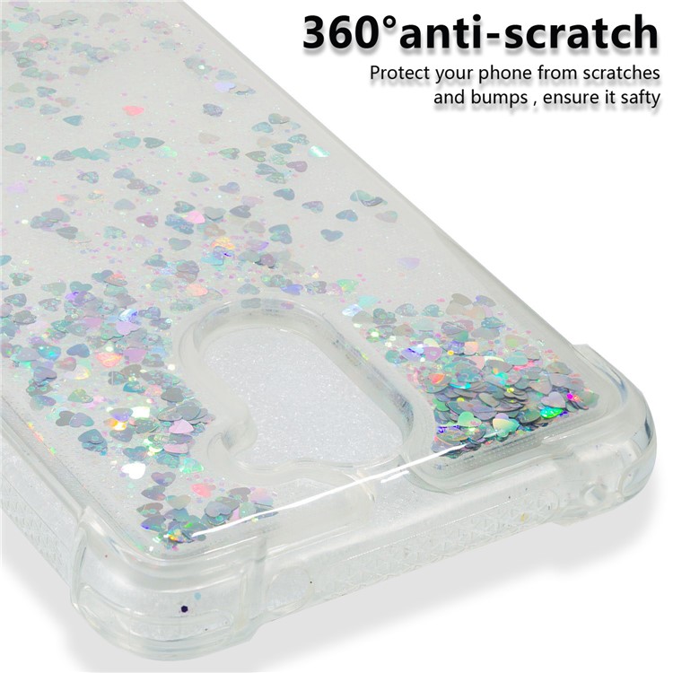 Dynamic Glitter Powder Sequins TPU Shockproof Case for Huawei Y7 Prime / Enjoy 7 Plus - Silver-3