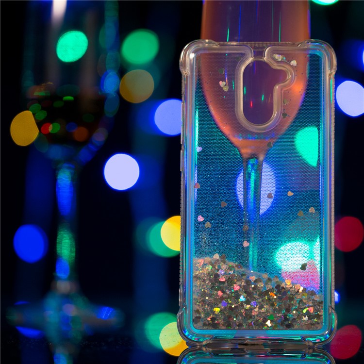 Dynamic Glitter Powder Sequins TPU Shockproof Case for Huawei Y7 Prime / Enjoy 7 Plus - Silver-5