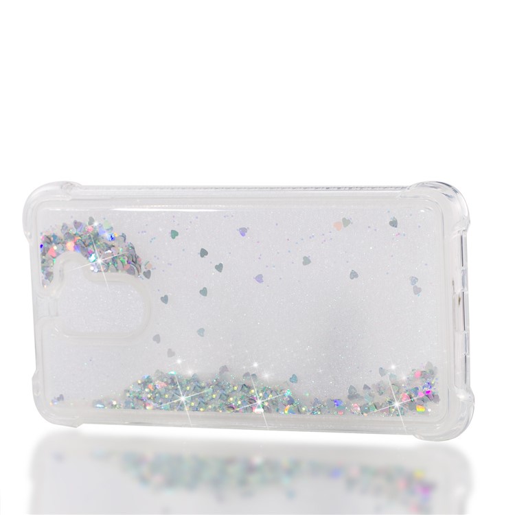 Dynamic Glitter Powder Sequins TPU Shockproof Case for Huawei Y7 Prime / Enjoy 7 Plus - Silver-7