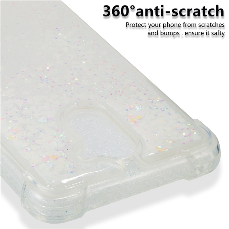 Dynamic Glitter Powder Sequins TPU Shockproof Phone Case for Huawei Y7 Prime / Enjoy 7 Plus - Pink-3