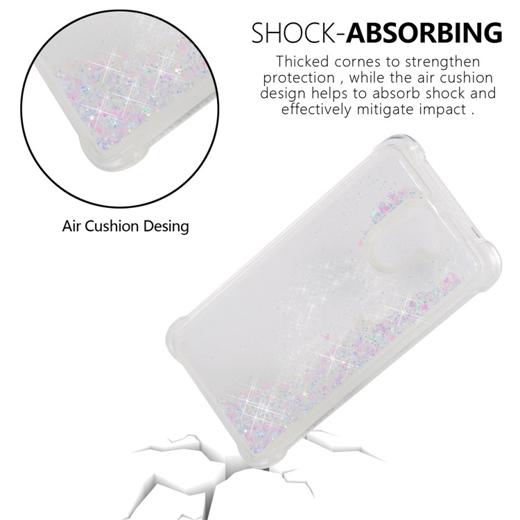 Dynamic Glitter Powder Sequins TPU Shockproof Phone Case for Huawei Y7 Prime / Enjoy 7 Plus - Pink-6