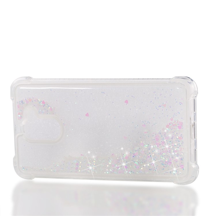 Dynamic Glitter Powder Sequins TPU Shockproof Phone Case for Huawei Y7 Prime / Enjoy 7 Plus - Pink-7