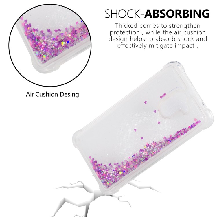Dynamic Glitter Powder Sequins TPU Shockproof Mobile Case for Huawei Y7 Prime / Enjoy 7 Plus - Rose-6