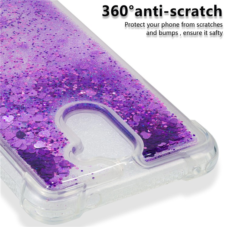 Dynamic Glitter Powder Sequins TPU Shockproof Protective Shell for Huawei Y7 Prime / Enjoy 7 Plus - Purple-3